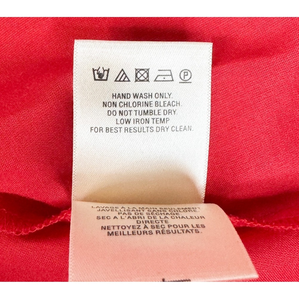 HD in Paris Anthropologie Dress Womens 4 Coral Red Pleated Midi Slip Cami - Picture 6 of 12